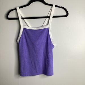 Colsie 2 piece PJ set purple and white tank and shorts size S‎